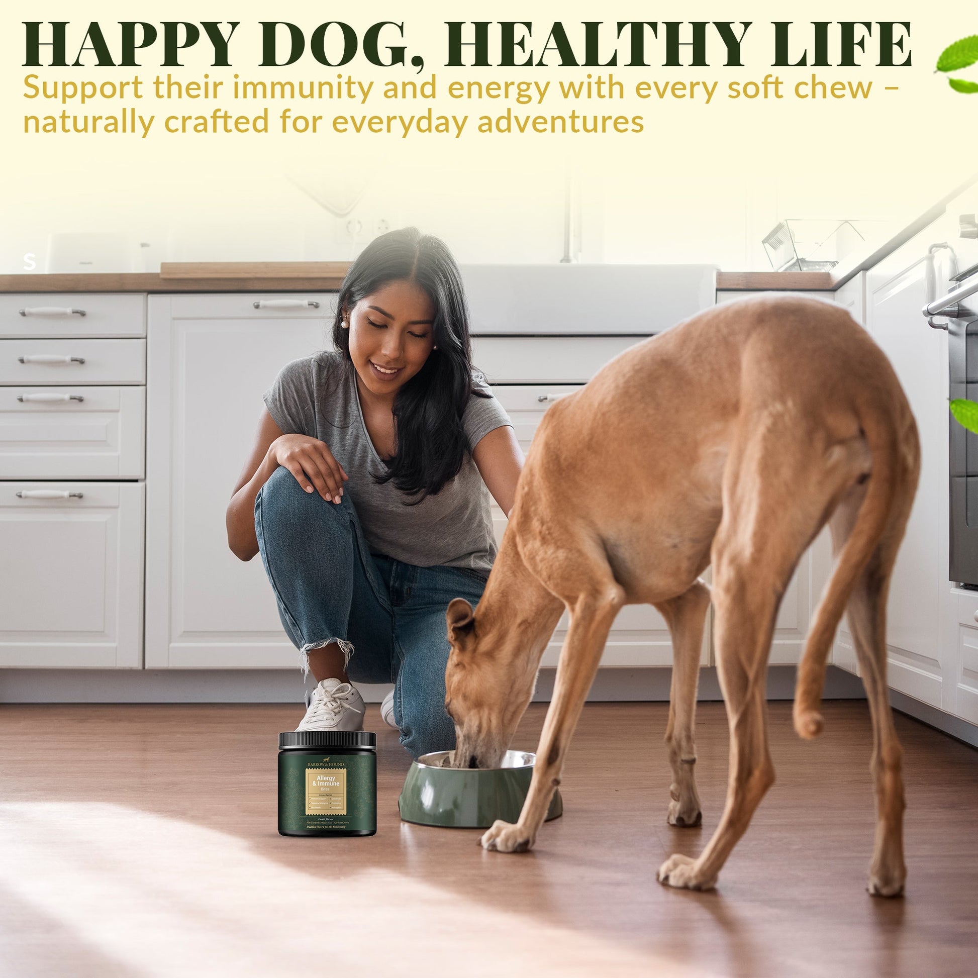 Allergy & Immune Bites for Dogs – Colostrum, Probiotics & Omega - 3 – Seasonal Allergy & Itchy Skin Relief – Peanut Butter Flavor - Barrow & Hound