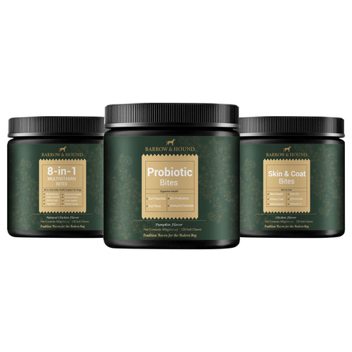 Barrow & Hound Daily Essentials Pack – Multivitamin, Probiotic & Skin & Coat Bites - Barrow & Hound