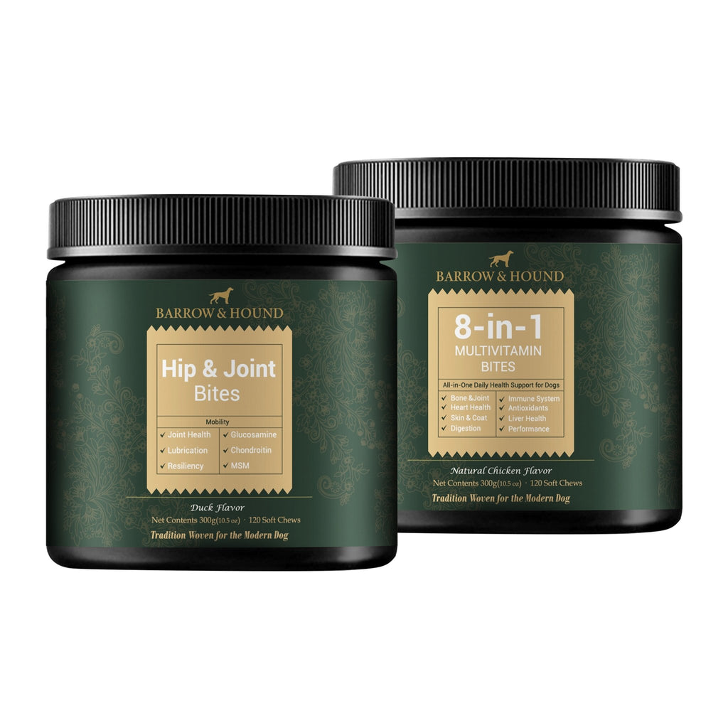 Barrow & Hound Mobility Pack – Hip & Joint Bites & 8 - in - 1 Multivitamin – Joint Health & Complete Wellness Support - Barrow & Hound