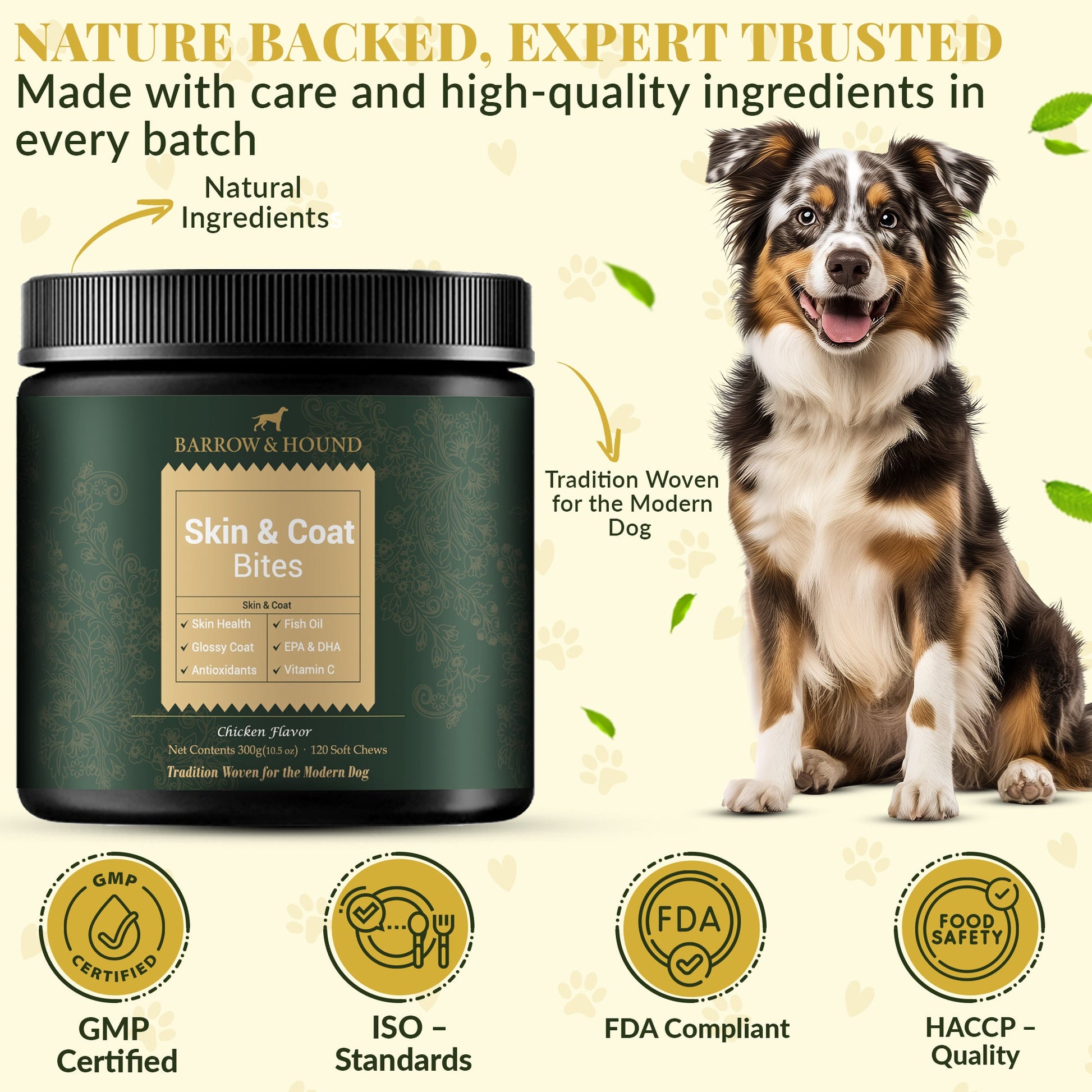 Skin & Coat Bites for Dogs – Shine, Strength & Allergy Relief - Barrow & Hound